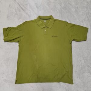 Columbia Polo Shirt Mens LARGE Golf Activewear Casual Preppy Athleisure Green